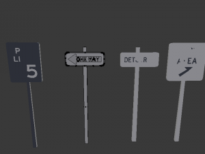 street signs pack Model 3D