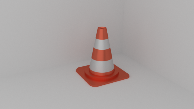 street cone 3D Model .c4d .max .obj .3ds .fbx .stl .blend 