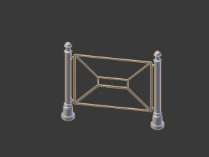 street fence 3D Modell
