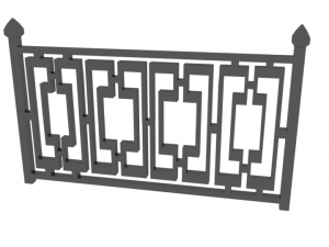 street fence Modèle 3D
