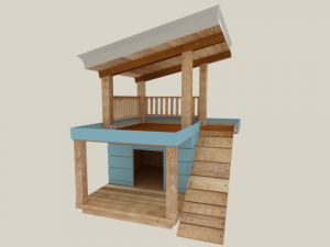 3d dog house 3Dモデル