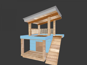 3d dog house 3D Модель