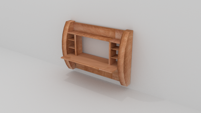 wall desk 3Dモデル .c4d .max .obj .3ds .fbx .stl .blend 