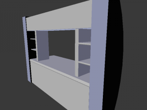 wall desk 3Dモデル