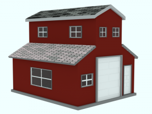 low poly house 3D 모델