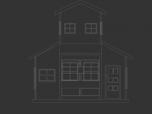 low poly house 3D 모델