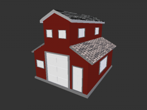 low poly house 3D 모델