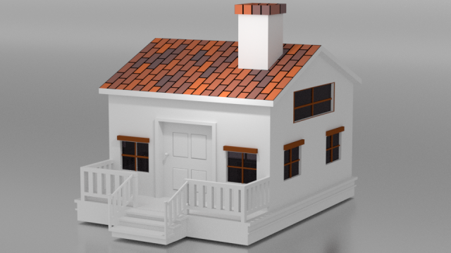 3d house model 3D मॉडल .c4d .max .obj .3ds .fbx .stl .blend 