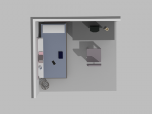 3d low poly room 3D मॉडल