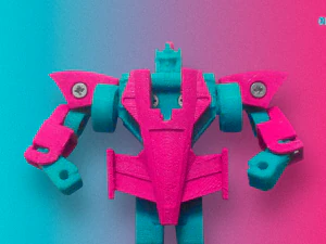 Modello di stampa 3D del giocattolo del trasformatore per auto stampabile in 3D Mach lander Modello di stampa 3D