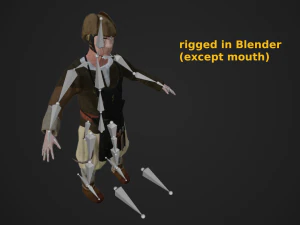 Realistic elder farmer character 3D Model