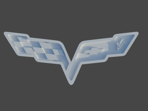 Chevrolet corvette logo Modello 3D