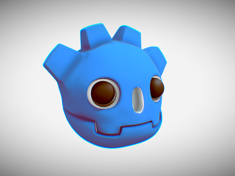 Godot Logo Head 3D Model