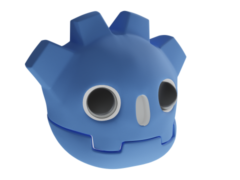 Godot Logo Head Model 3D
