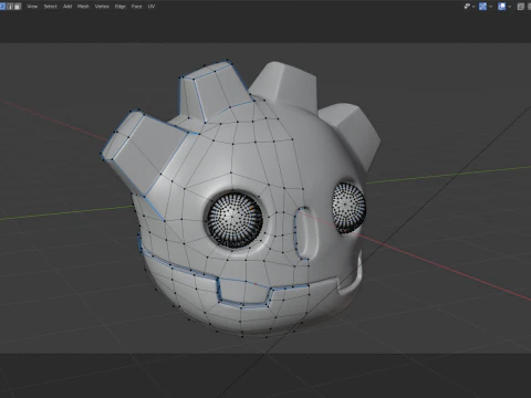 Godot Logo Head 3D Model