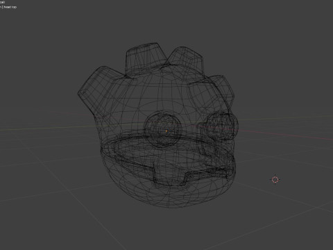 Godot Logo Head Model 3D