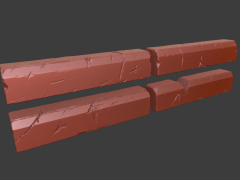 Curbstone sculpts 3D Model