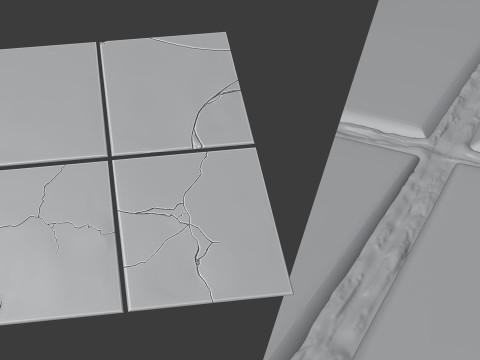 Floor wall tiles sculpts 3D Model
