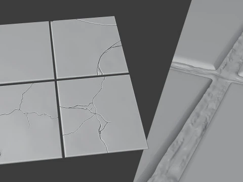 Sculture di piastrelle per pavimenti Modello 3D