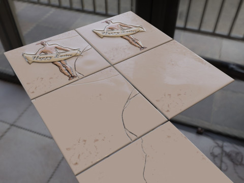Kitchen backsplash tiles templates-generator 3D Model