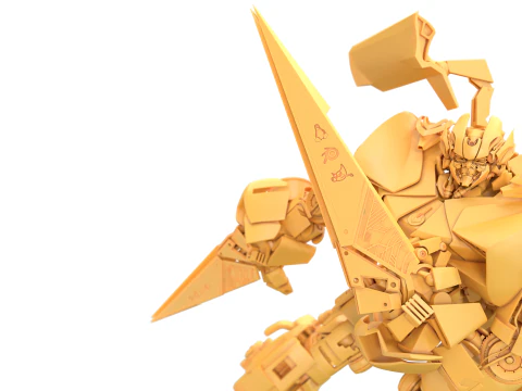 Trasformatore a scorrimento laterale Modello 3D