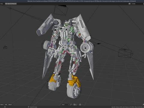 Sideswipe transformer Model 3D