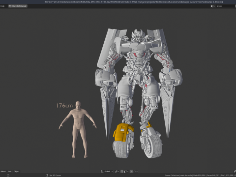 Sideswipe transformer Model 3D