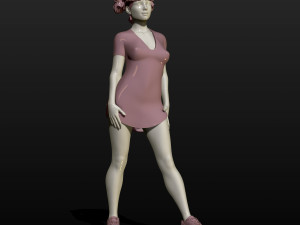 football cheerleader 3d print model 3Dプリントモデル