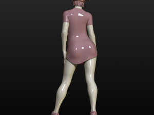 football cheerleader 3d print model 3Dプリントモデル