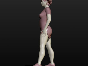 football cheerleader 3d print model 3Dプリントモデル