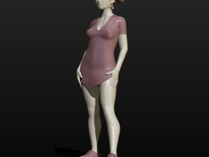 football cheerleader 3d print model 3Dプリントモデル