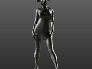 football cheerleader 3d print model 3Dプリントモデル