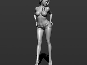 of a woman in shorts free 3d print model 3D 프린트 모델