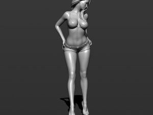 of a woman in shorts free 3d print model 3D 프린트 모델