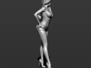 of a woman in shorts free 3d print model 3D Print Model