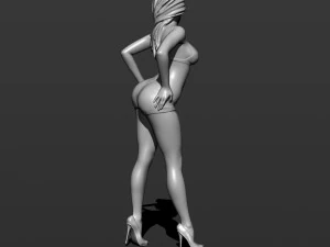 of a woman in shorts free 3d print model 3D Print Model