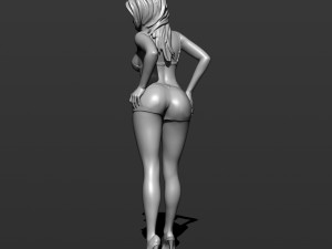 of a woman in shorts free 3d print model 3D 프린트 모델