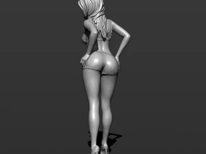 of a woman in shorts free 3d print model 3D Print Model