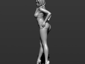 of a woman in shorts free 3d print model 3D 프린트 모델