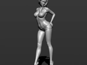 of a woman in shorts free 3d print model 3D Print Model