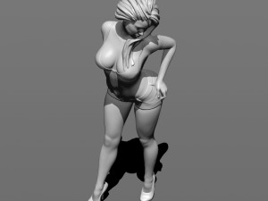 of a woman in shorts free 3d print model 3D 프린트 모델