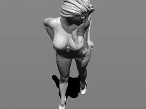 of a woman in shorts free 3d print model 3D Print Model