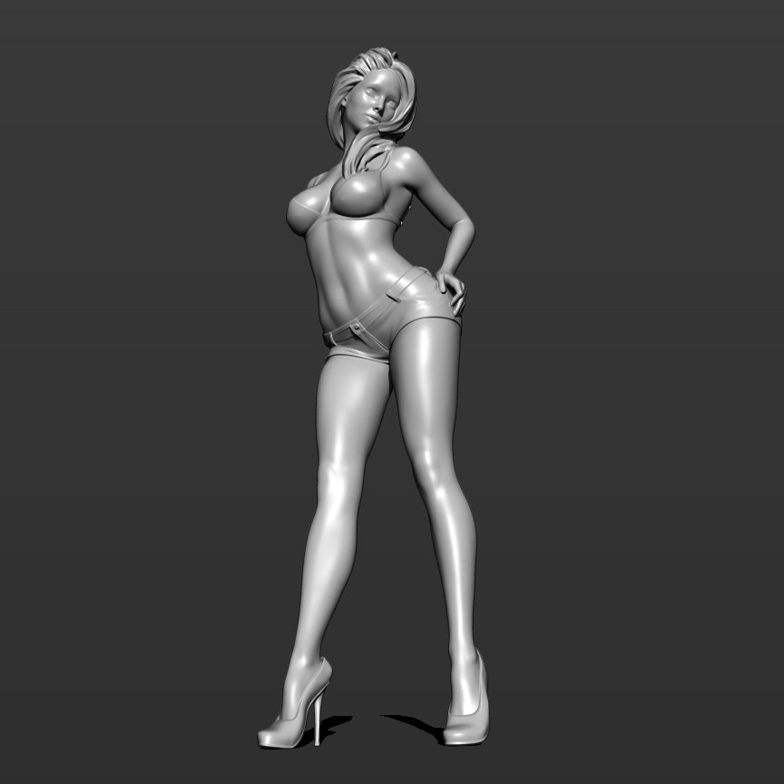 Of A Woman In Shorts Free 3d Print Model Free 3d Model In