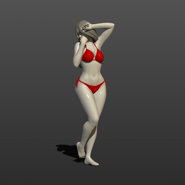 model of a girl in a bikini 3d print model 3D Print Model .c4d .max .obj .3ds .fbx .stl .blend 
