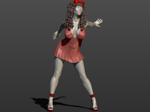 girl with a bow 3d print model 3D Print Model