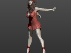 girl with a bow 3d print model 3D Druckmodell