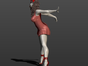 girl with a bow 3d print model 3D Druckmodell