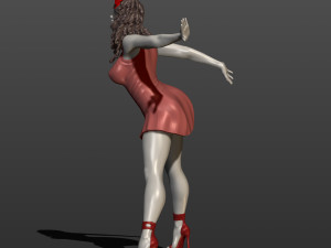 girl with a bow 3d print model 3D Druckmodell