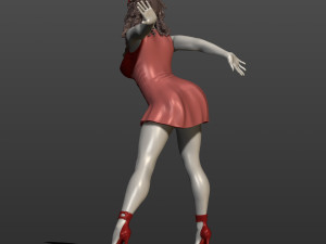 girl with a bow 3d print model 3D Druckmodell