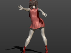 girl with a bow 3d print model 3D Druckmodell